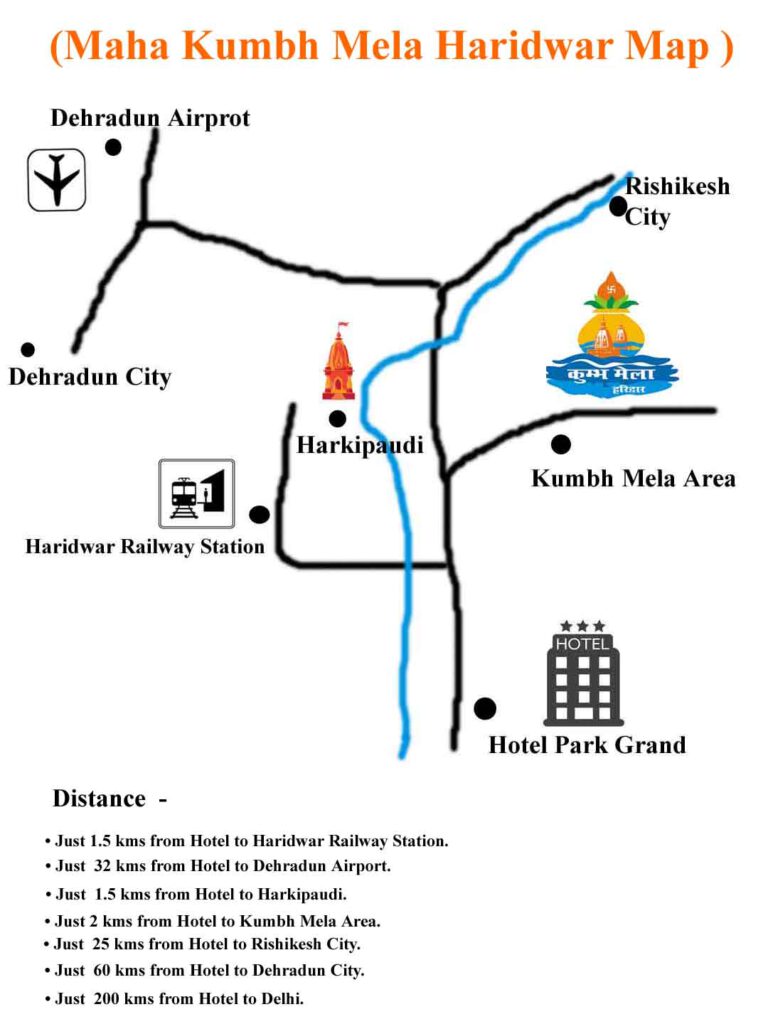 Maha Kumbh Mela Route Map